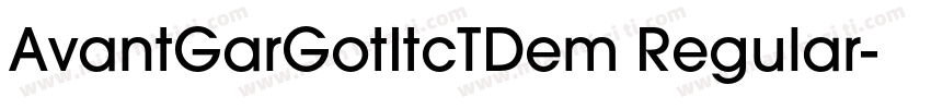AvantGarGotItcTDem Regular字体转换